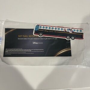 DISNEY CRUISE LINE GROUND TRANSPORT EXCLUSIVE BUS DOOR MAGNET / SEALED DCL